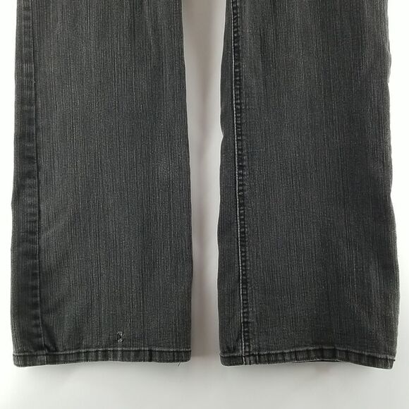 🎁5/$25 Contrast Jeans Women's11 Black Zip Button Closure 5 Pocket Boot Cut - Picture 3 of 10
